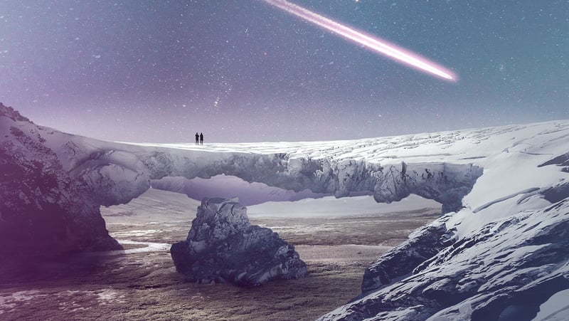 Asteroid in space